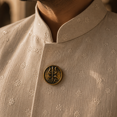 Trishul Shakti Heritage Gold Button Cover
