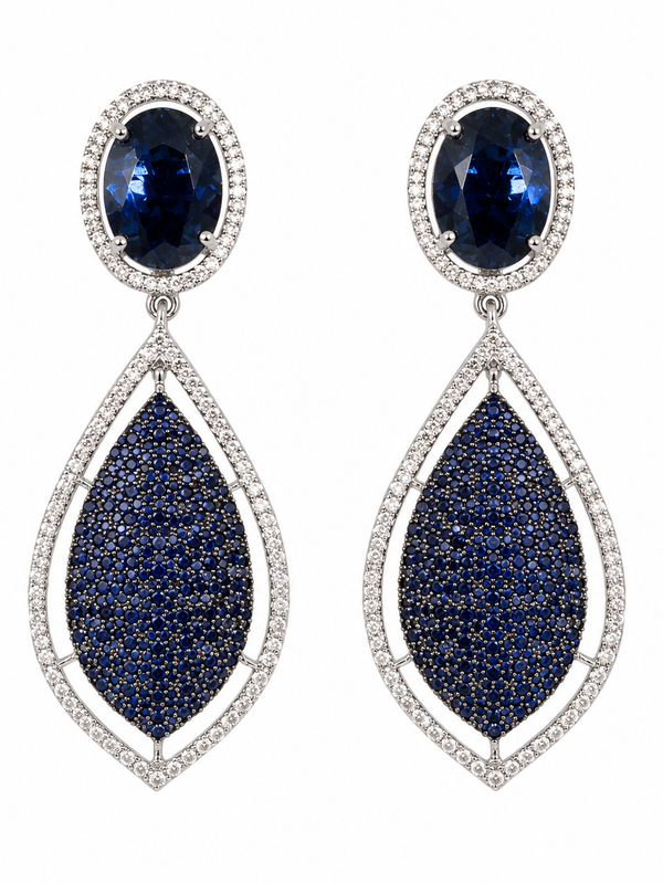 Neelam Midnight Drop Earrings