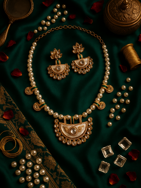 Pearl Kundan Choker Set