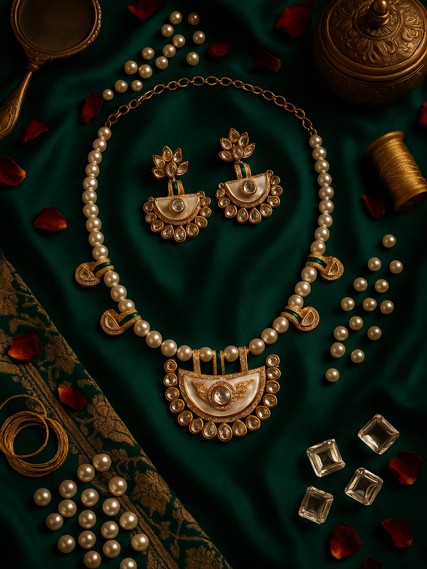 Pearl Kundan Choker Set