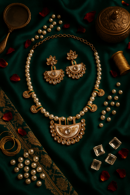 Pearl Kundan Choker Set