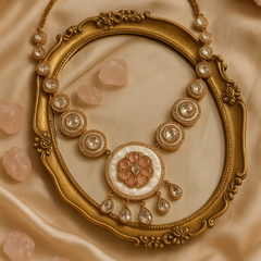 Noorjahan Polki Floral Necklace Set