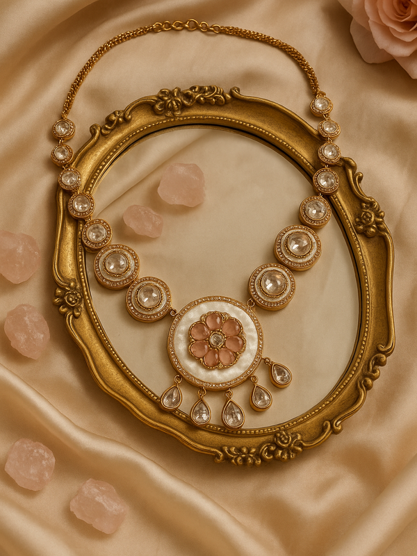 Noorjahan Polki Floral Necklace Set