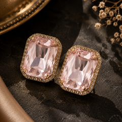 Blush Radiance Stud Earrings