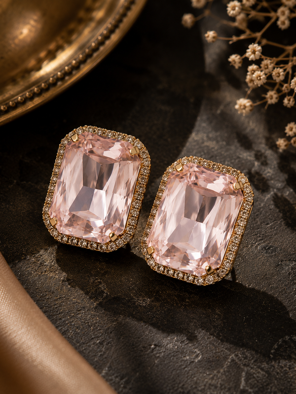 Blush Radiance Stud Earrings