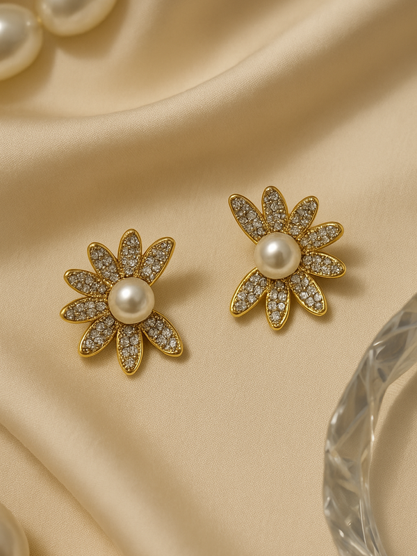 Aurora Pearl Stud Earrings