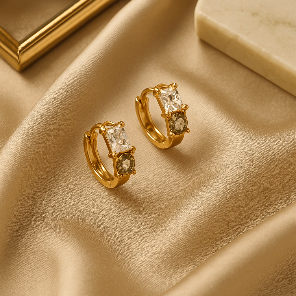 Duo Radiance Gemstone Hoops