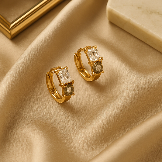 Duo Radiance Gemstone Hoops