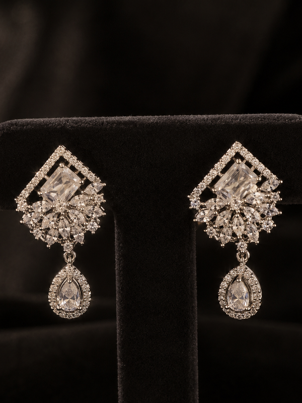 Elara Crystal Drop Earrings