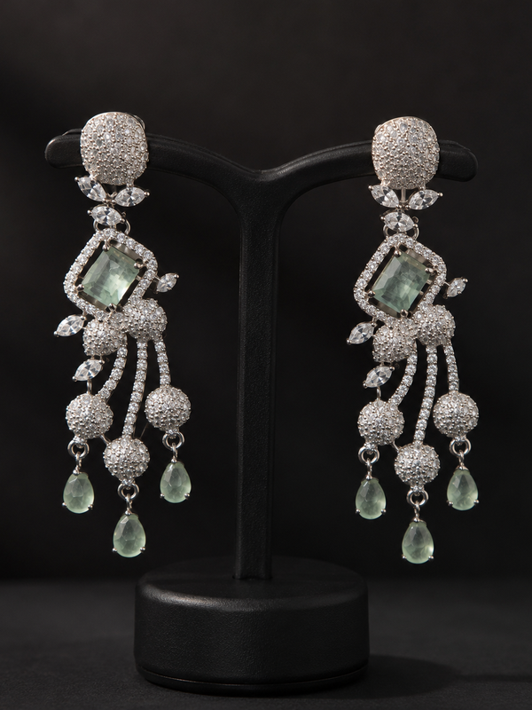 Serena Mint Cascade Earrings