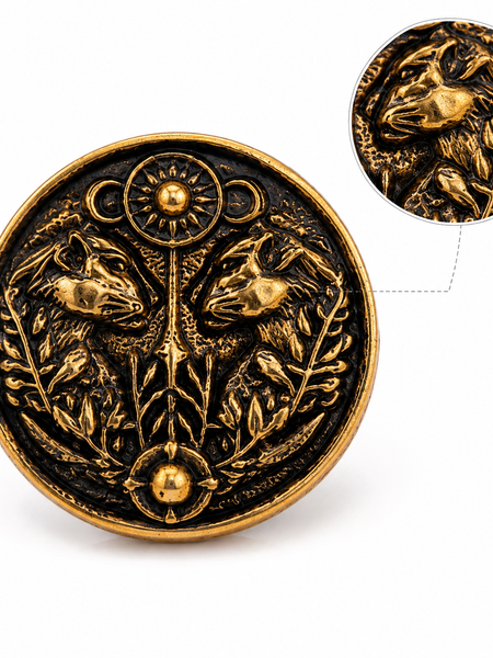 Vanraj Twin Tiger Button Cover
