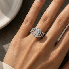Celeste Oval Statement Ring
