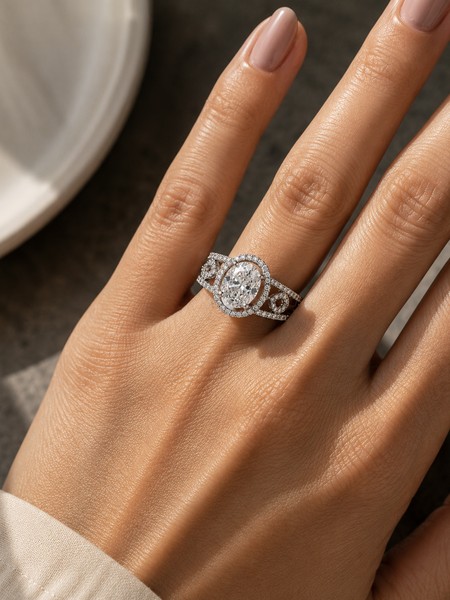 Celeste Oval Statement Ring