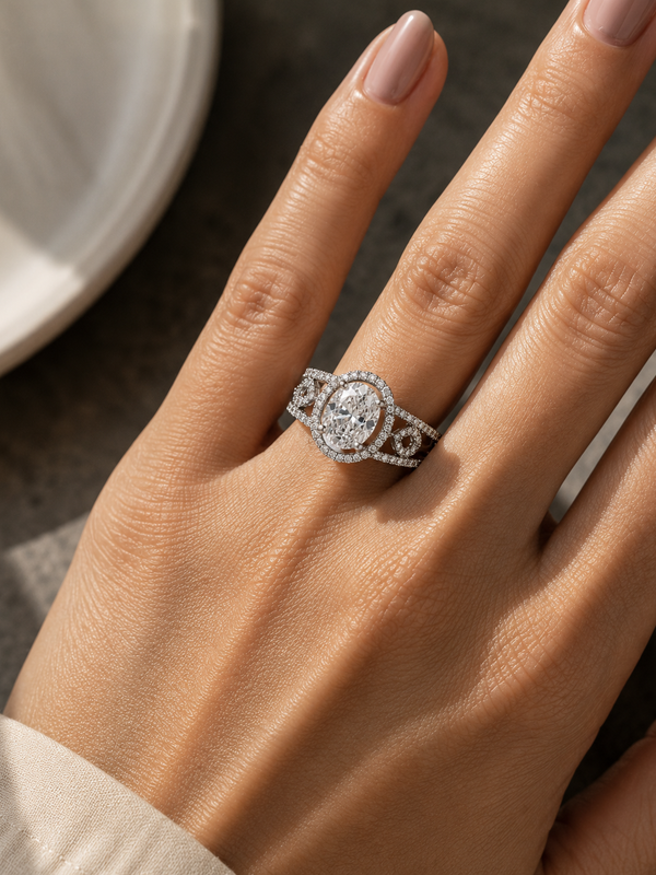 Celeste Oval Statement Ring