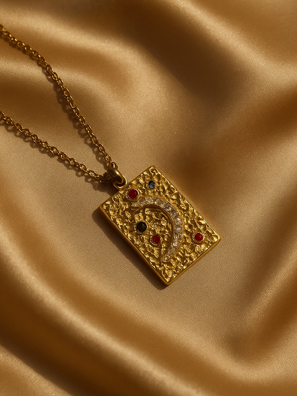 Celestial Mosaic Pendant Necklace