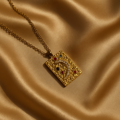Celestial Mosaic Pendant Necklace