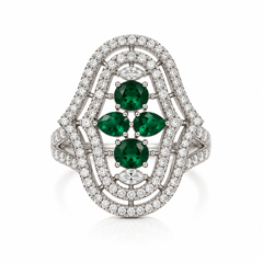 Emerald Noor Statement Ring