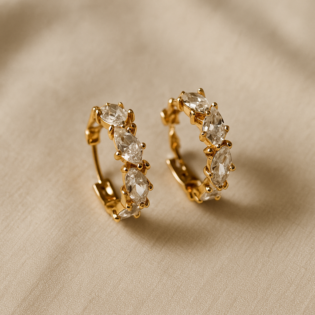 Celestial Marquise Diamond Hoops