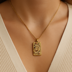 Celestial Mosaic Pendant Necklace