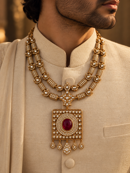 Ruhan Ruby Polki Men’s Haar