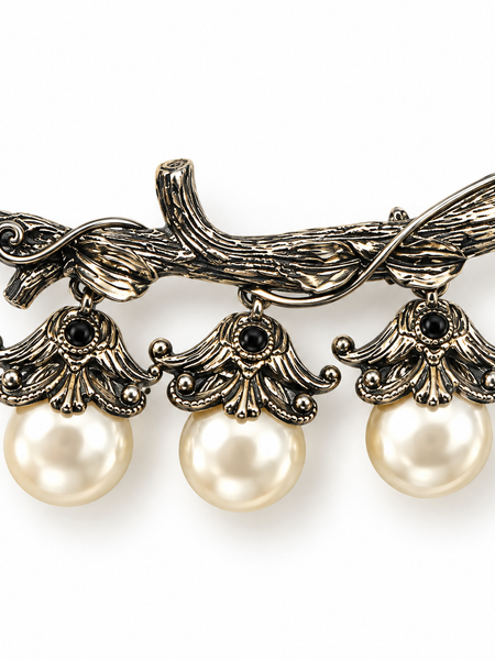 Elowen Victorian Pearl Brooch
