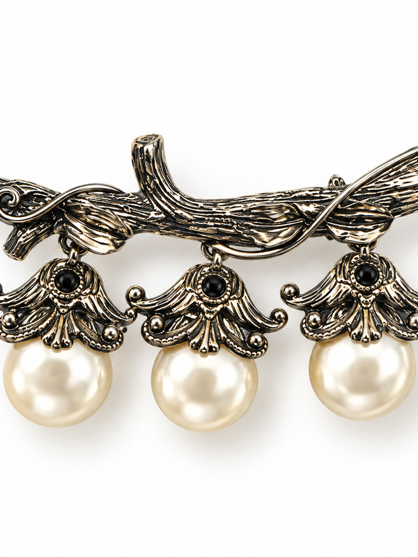 Elowen Victorian Pearl Brooch