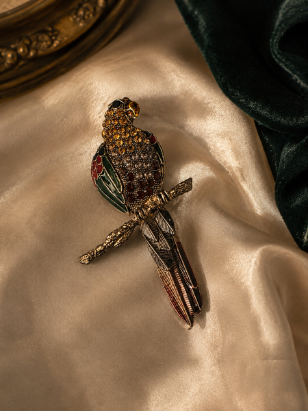 Aurelia Parrot Brooch