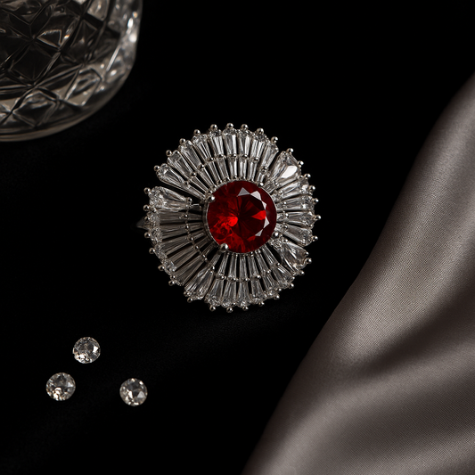 Crimson Royale Diamond Ring