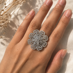 Diamond Bloom Statement Ring