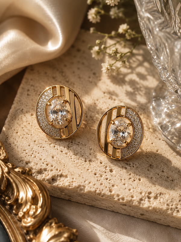 Éclat Halo Statement Stud Earrings