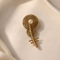 Celestial Pearl Symbol Brooch