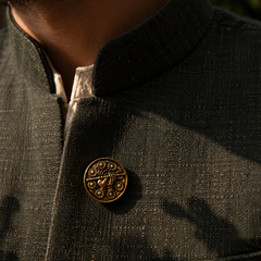 Madhav Bansuri Antique Button Cover