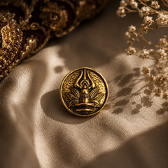 Shivling Shakti Heritage Gold Button Cover