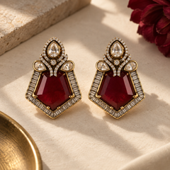 Zaira Ruby Deco Studs