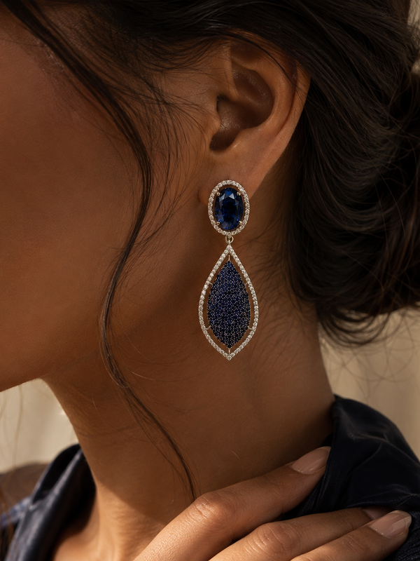 Neelam Midnight Drop Earrings