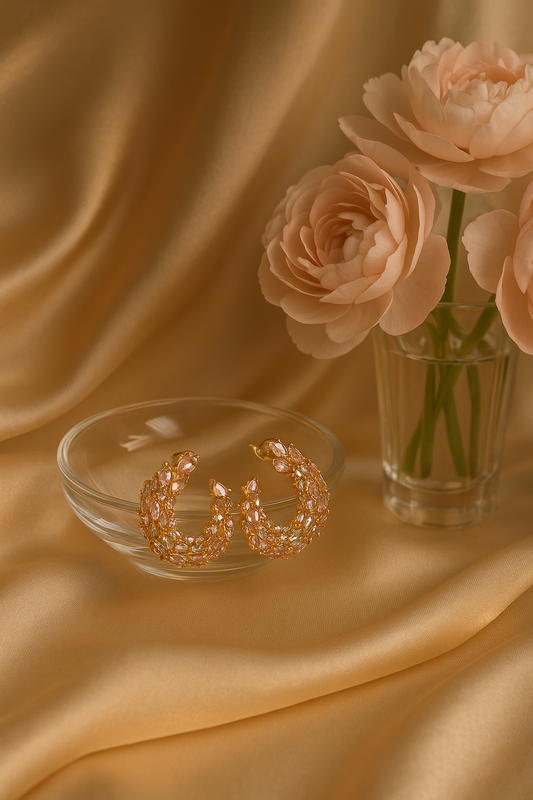 Rose Gold Diamond Earrings