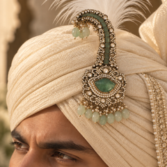 Ziya Mint Kundan Men’s Kalgi