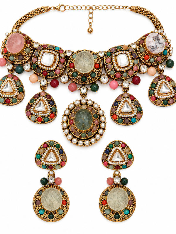 Navrasa Heritage Choker & Earrings Set