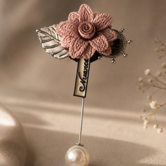 Rosette Bloom Statement Lapel Pin