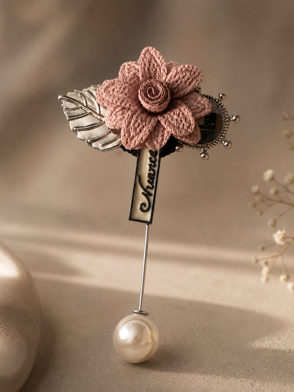 Rosette Bloom Statement Lapel Pin