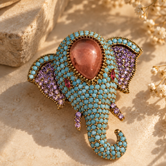 Aira Elephant Brooch
