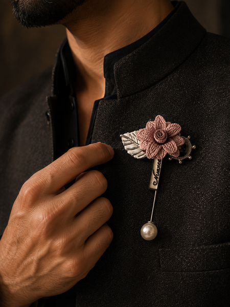 Rosette Bloom Statement Lapel Pin