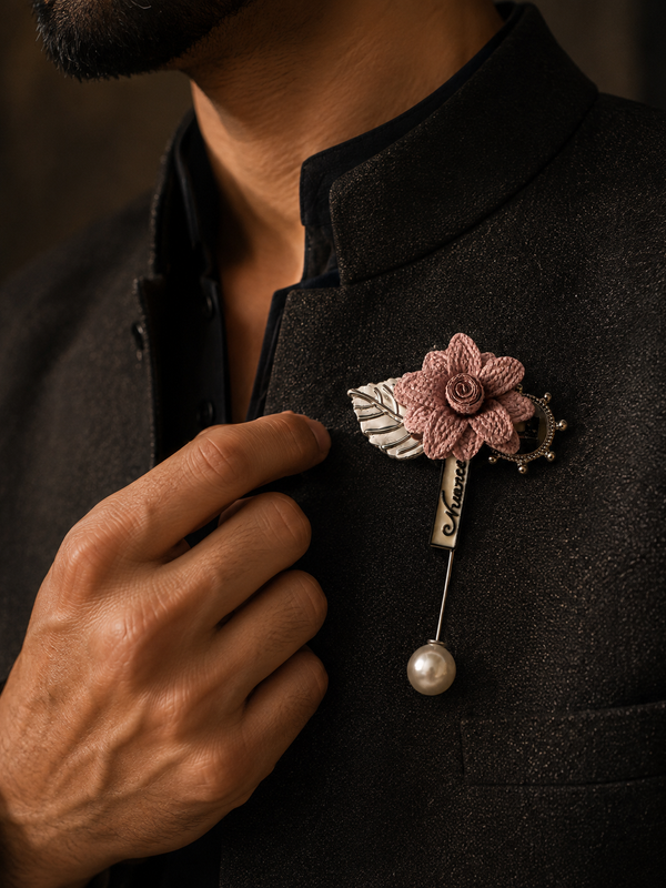 Rosette Bloom Statement Lapel Pin