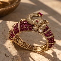 Gajraaj Ruby Royal Elephant Kada