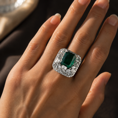 Zamrud Emerald Statement Ring