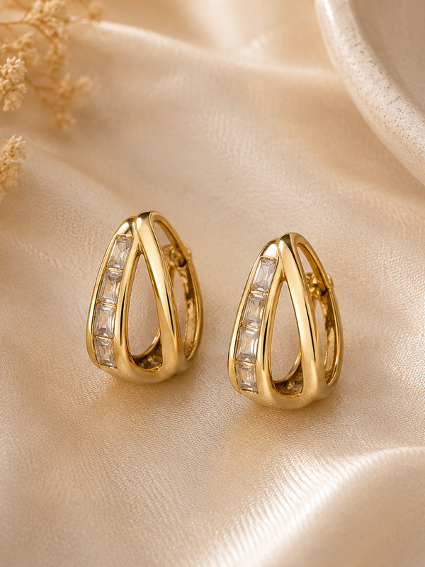 Baguette Huggie Earrings