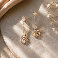 Celeste Crystal Linear Drop Earrings