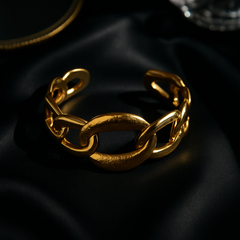 Bold Luxe Gold-Plated Chain Bracelet
