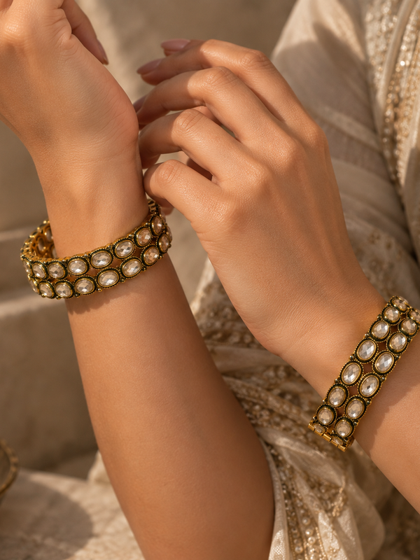 Noor Polki Bangle Set