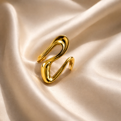 Serena Flow Gold-Plated Statement Ring